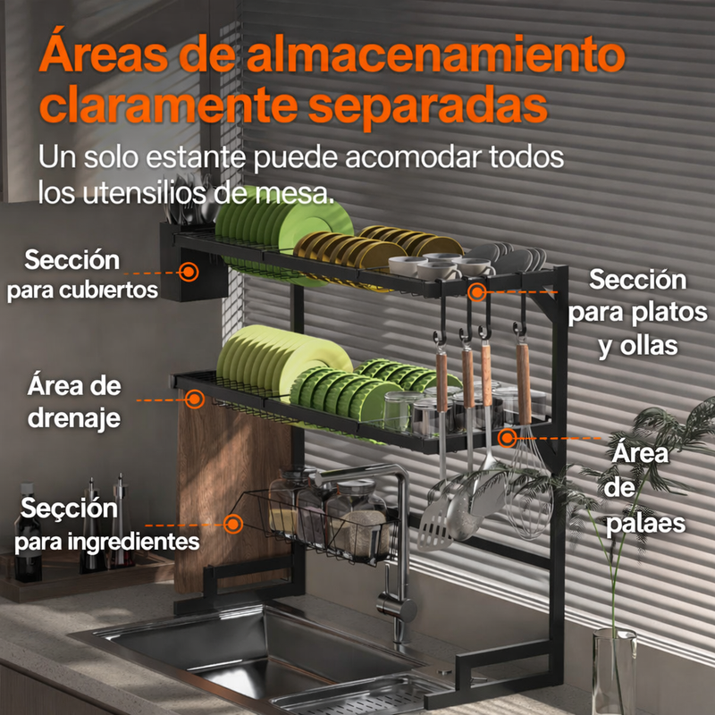 Escurridor De Platos Con Almacenamiento